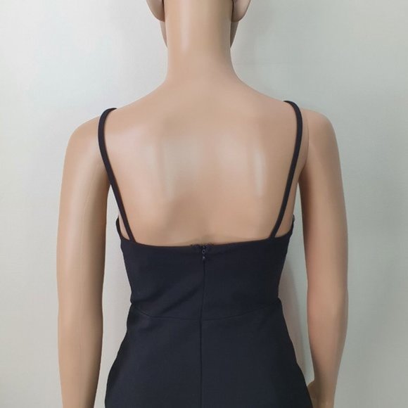 Passion fusion midi dress Sze 8 black Mesh Cami cup detail bodycon cocktail sexy - Picture 5 of 8